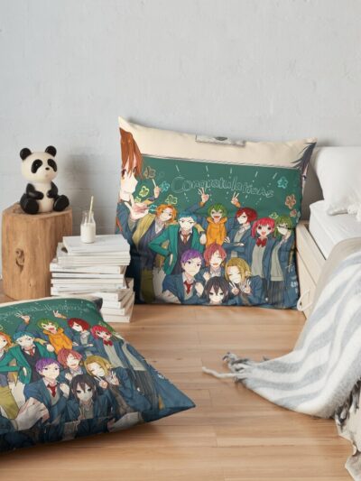 Horimiya Vintage Cover Throw Pillow Official Horimiya Merch