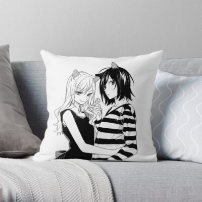 Horimiya Black And White Throw Pillow Official Horimiya Merch