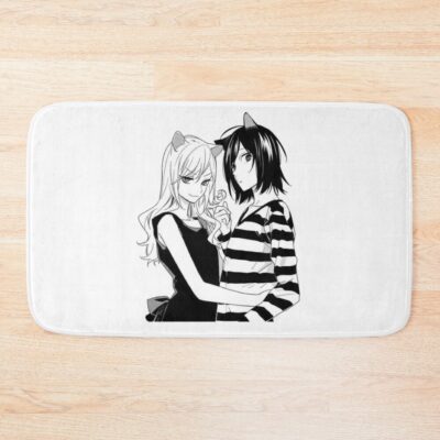 Horimiya Black And White Bath Mat Official Horimiya Merch