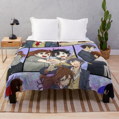 Horimiya Collage 1 Throw Blanket Official Horimiya Merch