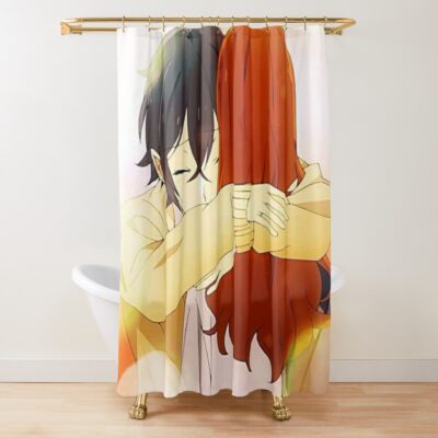 Horimiya Hug Moment Shower Curtain Official Horimiya Merch